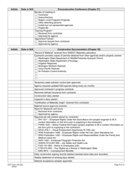 DOT Form 140-552 Project Development Checklist - Washington, Page 8