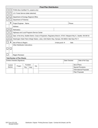 DOT Form 221-019 Final Check Sheet - Washington, Page 2