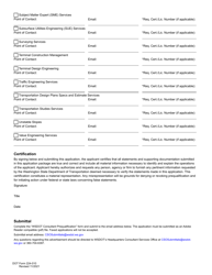 DOT Form 224-010 Consultant Prequalification Form - Washington, Page 3