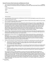 DOT Form 224-035 City Construction and Maintenance Permit - Washington, Page 2