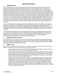 DOT Form 224-005 Access Connection Permit - Managed Access Highways Only - Washington, Page 2