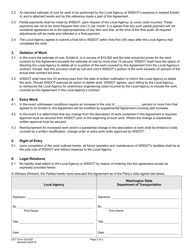 DOT Form 224-067 Wsdot Participating Agreement - Work by Local Agency - Washington, Page 2