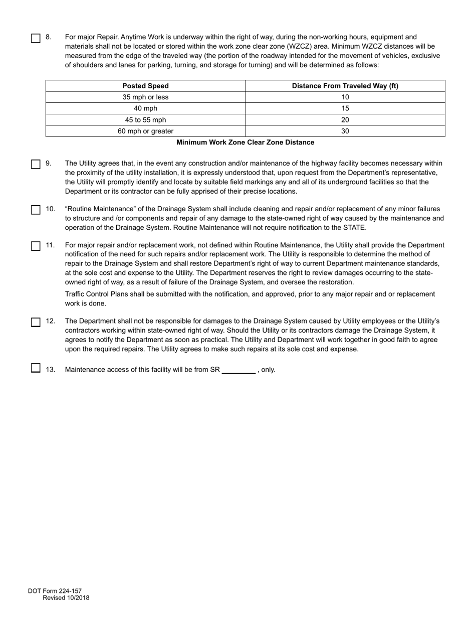 DOT Form 224-157 Stormwater Permit Special Provisions - Washington, Page 2