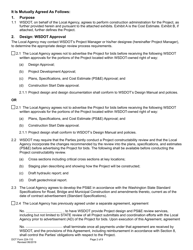 DOT Form 224-110 Wsdot Construction Administration of Local Agency Project - Work by Wsdot - Actual Costs - Washington, Page 2