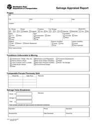 Document preview: DOT Form 263-003 Salvage Appraisal Report - Washington
