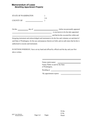 DOT Form 263-016 Memorandum of Lease - Benefiting Appurtenant Property - Washington, Page 3