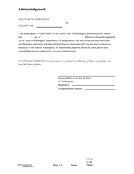 DOT Form 263-018 Memorandum of Lease Termination - Washington, Page 2