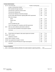 DOT Form 272-024 Local Agency Project Management Review Checklist - Washington, Page 4