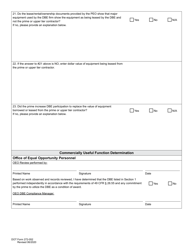 DOT Form 272-052 Dbe/Udbe/Fsbe Commercially Useful Function on-Site Review for Construction Contractors/Subcontractors - Washington, Page 13