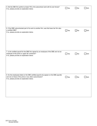 DOT Form 272-052 Dbe/Udbe/Fsbe Commercially Useful Function on-Site Review for Construction Contractors/Subcontractors - Washington, Page 9