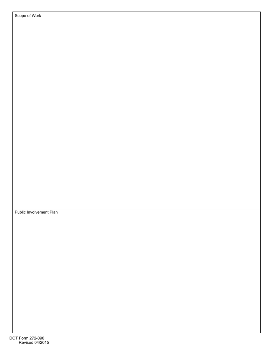 DOT Form 272-090 Federal-Aid Prospectus Planning Scope of Work - Washington, Page 2