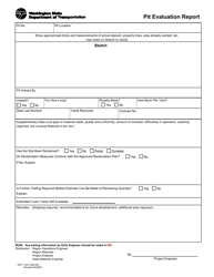Document preview: DOT Form 350-023 Pit Evaluation Report - Washington