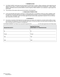 DOT Form 350-011 Sign Shop Agreement - Washington, Page 3