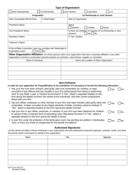 DOT Form 420-010 Standard Questionnaire and Financial Statement - Washington, Page 9