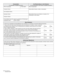DOT Form 420-011 Supplemental Questionnaire - Washington, Page 5