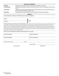 DOT Form 420-011 Supplemental Questionnaire - Washington, Page 6