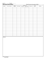 DOT Form 422-637 Field Note Record for Drainage - Washington, Page 2