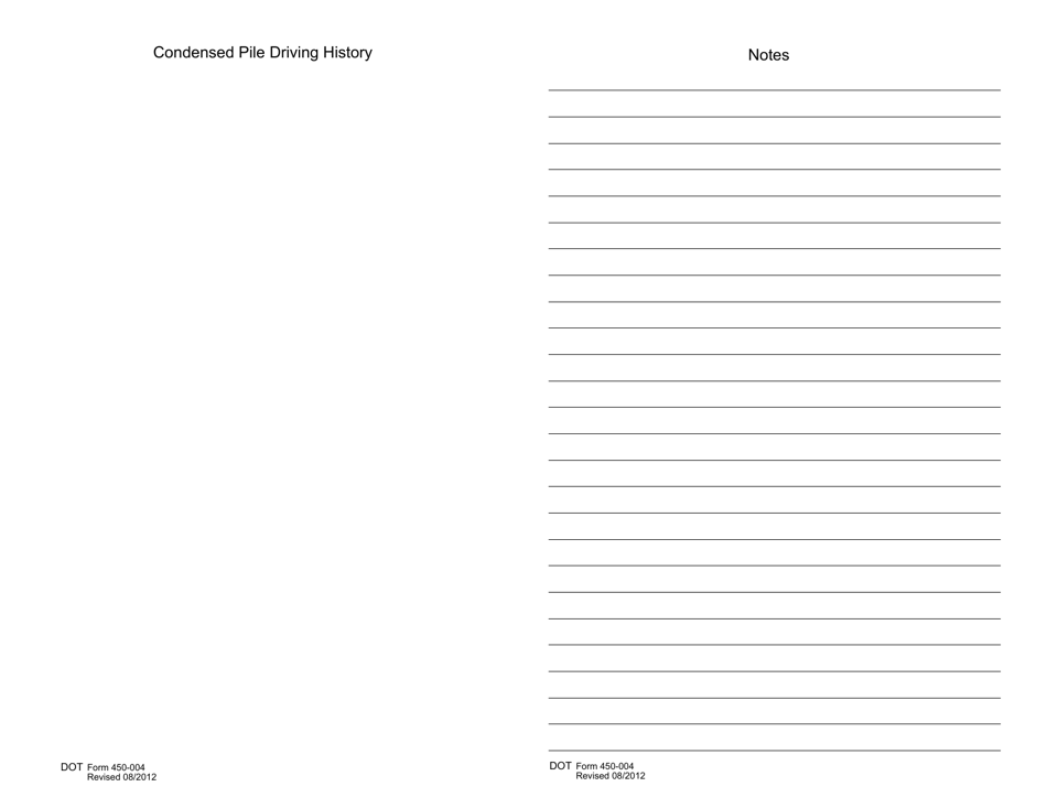 DOT Form 450-004 Pile Book - Washington, Page 10