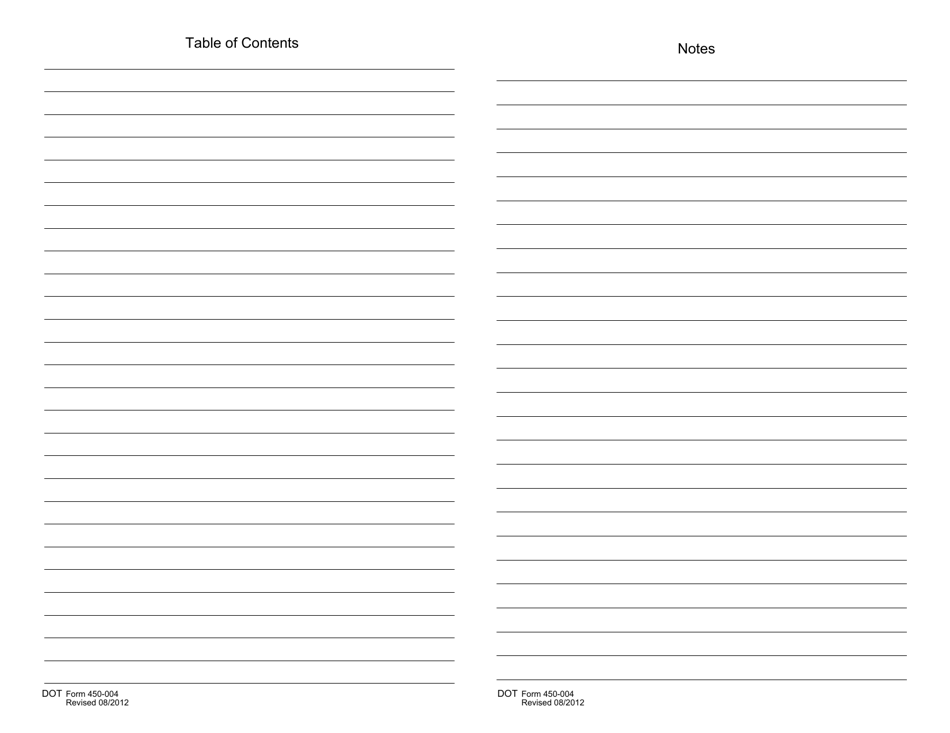 DOT Form 450-004 Pile Book - Washington, Page 4