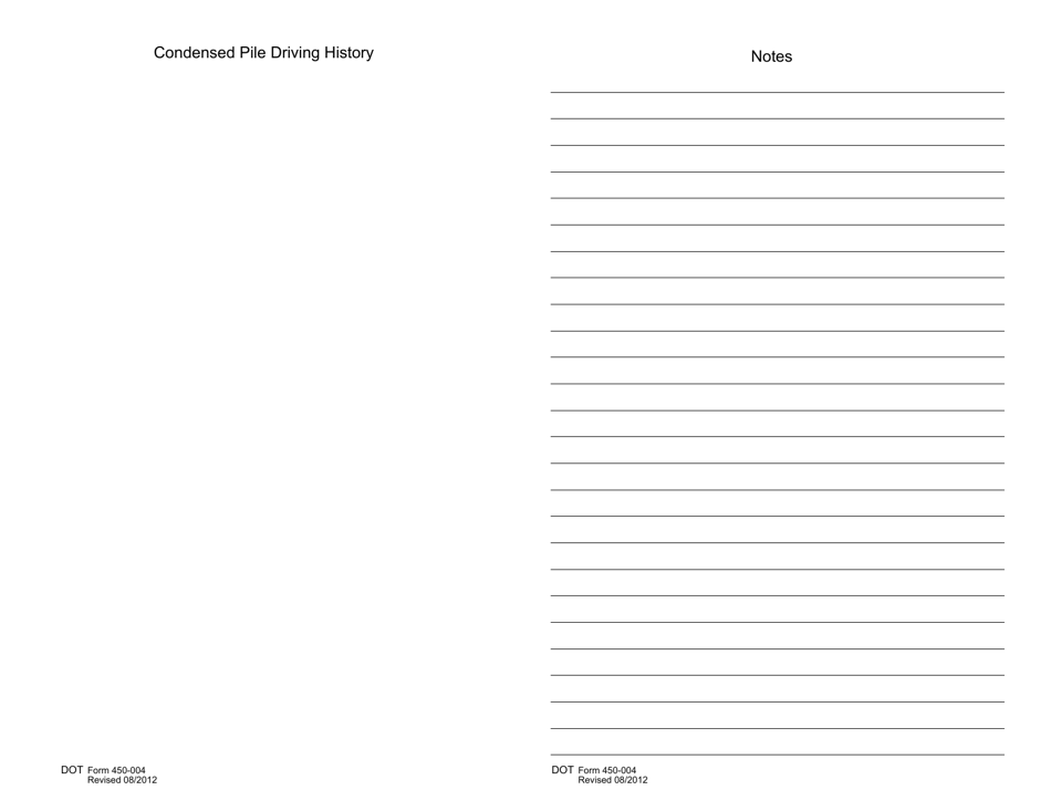DOT Form 450-004 Pile Book - Washington, Page 8