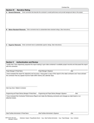 DOT Form 421-011 Prime Contractor Performance Report (Capital Facilities) - Washington, Page 2