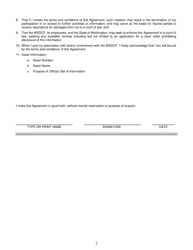 DOT Form 550-020 Confidentiality, Nondisclosure &amp; Information-Sharing Agreement - Washington, Page 2
