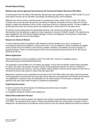 DOT Form 560-024 Transportation Permit Fund Refund Application - Washington, Page 2