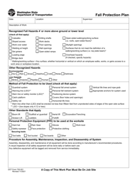 DOT Form 750-001 Fall Protection Plan - Washington
