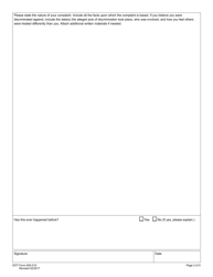 DOT Form 830-010 External Complaint Intake Questionnaire - Washington, Page 2