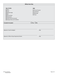 DOT Form 830-010 External Complaint Intake Questionnaire - Washington, Page 5