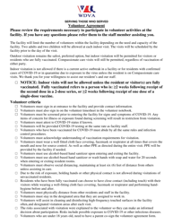 Document preview: Volunteer Agreement - Washington