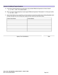 DCYF Form 15-016 Hvsa Local Implementing Agency Contact Update Form - Washington, Page 2