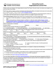 Document preview: DCYF Form 15-720 Interest Survey for Organization License Pilot - Washington