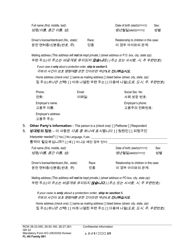 Form FL All Family001 Confidential Information (Cif) - Washington (English/Korean), Page 2