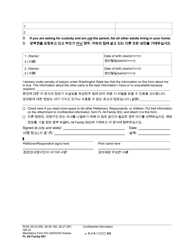 Form FL All Family001 Confidential Information (Cif) - Washington (English/Korean), Page 5