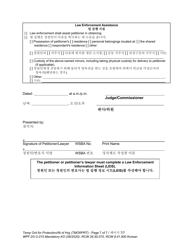 Form WPF DV-2.015 Temporary Order for Protection and Notice of Hearing - Washington (English/Korean), Page 7