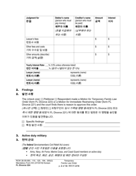 Form FL Divorce224 Temporary Family Law Order - Washington (English/Korean), Page 2