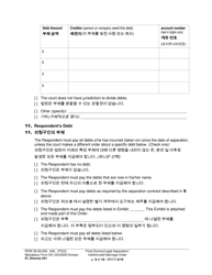 Form FL Divorce241 Final Divorce Order - Washington (English/Korean), Page 9