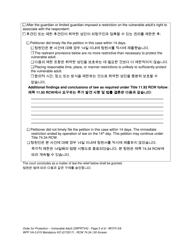 Form WPF VA-3.015 Order for Protection - Vulnerable Adult - Washington (English/Korean), Page 3