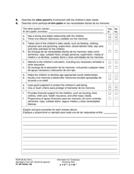 Form FL All Family139 Information for Temporary Parenting Plan - Washington (English/Spanish), Page 4