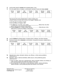 Form FL All Family139 Information for Temporary Parenting Plan - Washington (English/Spanish), Page 5