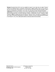 Form FL All Family139 Information for Temporary Parenting Plan - Washington (English/Spanish), Page 7