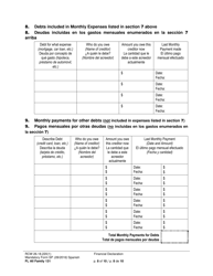 Form FL All Family131 Financial Declaration - Washington (English/Spanish), Page 8