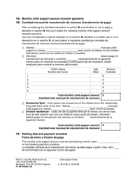 Form FL All Family130 Child Support Order - Washington (English/Spanish), Page 12
