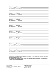Form FL Divorce211 Response to Petition About a Marriage - Washington (English/Spanish), Page 4