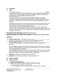 Form FL All Family140 Parenting Plan - Washington (English/Spanish), Page 10
