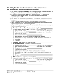 Form FL All Family140 Parenting Plan - Washington (English/Spanish), Page 14