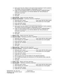 Form FL All Family140 Parenting Plan - Washington (English/Spanish), Page 15