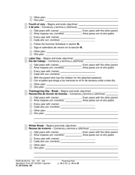 Form FL All Family140 Parenting Plan - Washington (English/Spanish), Page 16
