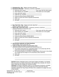 Form FL All Family140 Parenting Plan - Washington (English/Spanish), Page 17